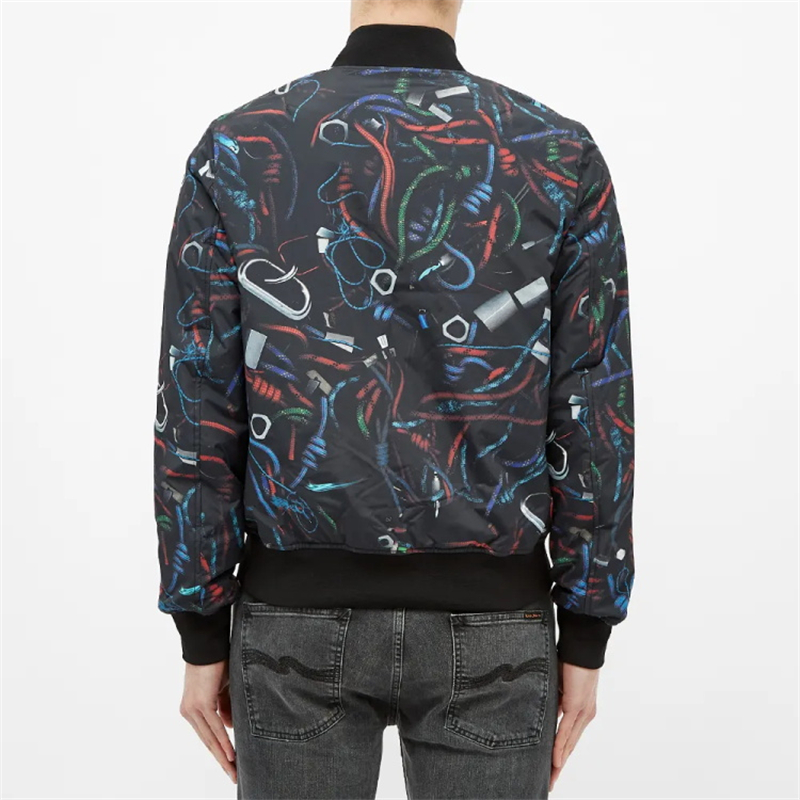 Custom graffiti men bomber varsity jackets